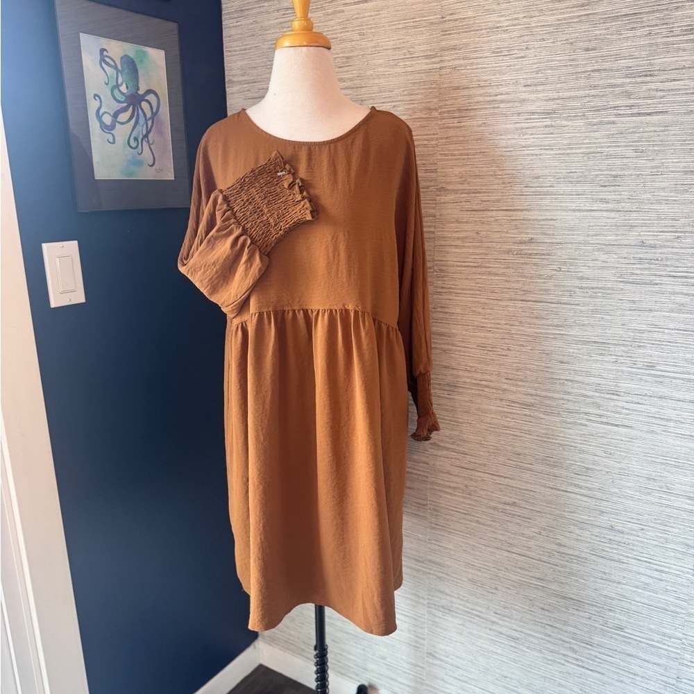 Dokotoo copper colored short dress Sz XL. Perfect for fall w boots